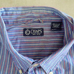 Used CHPAS stripe shirts 古着　CHAPSチャップス　ストライプシャツ　BDシャツ XL