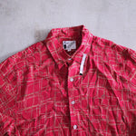画像をギャラリービューアに読み込む, GOOUCH  Deadstock rayon ss shirts グーチ デッドストック レーヨン　半袖　柄シャツ　赤
