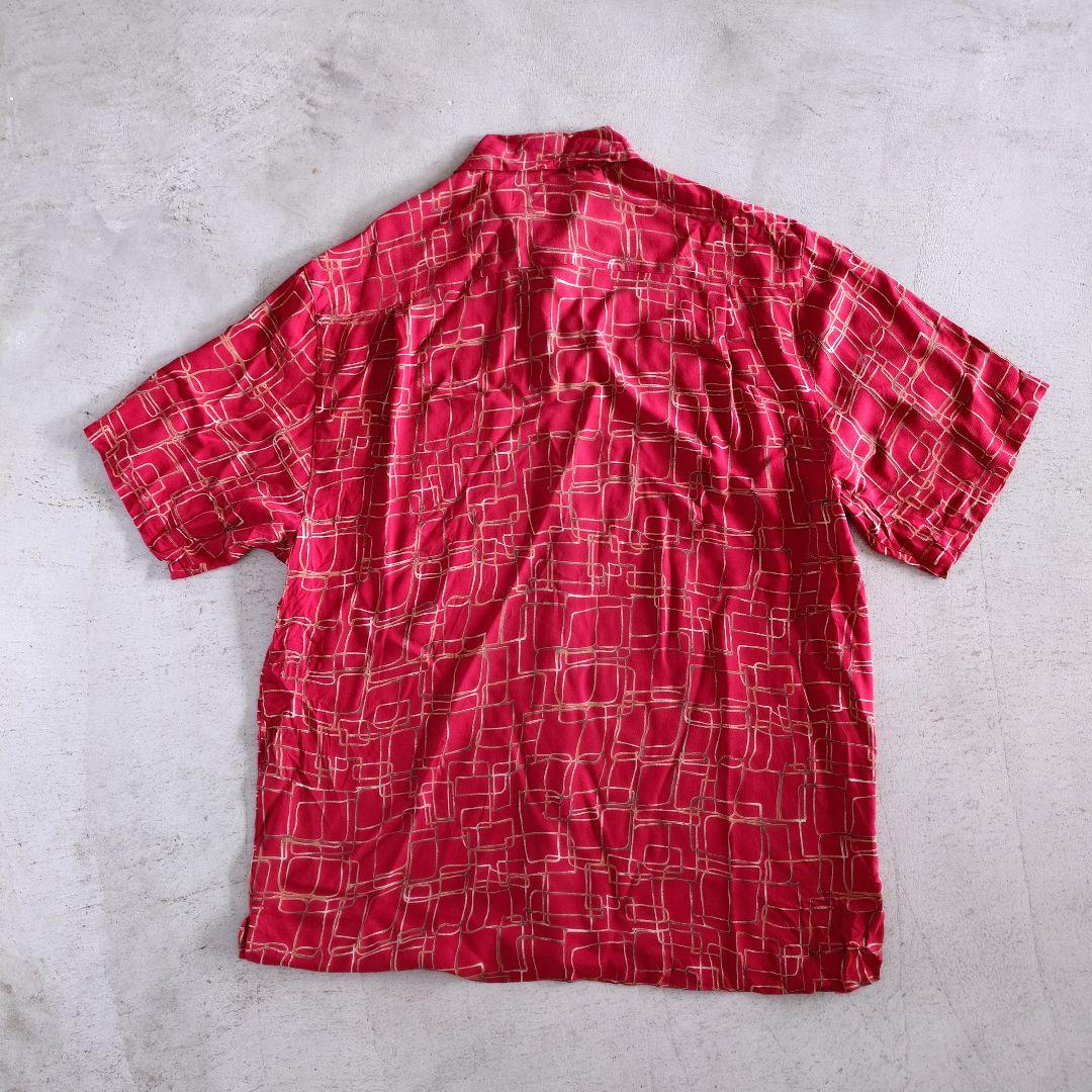 GOOUCH  Deadstock rayon ss shirts グーチ デッドストック レーヨン　半袖　柄シャツ　赤