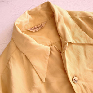 50’s Rayon open collar shirt ビンテージ　レーヨンシャツ オープンカラー ギャバシャツ L