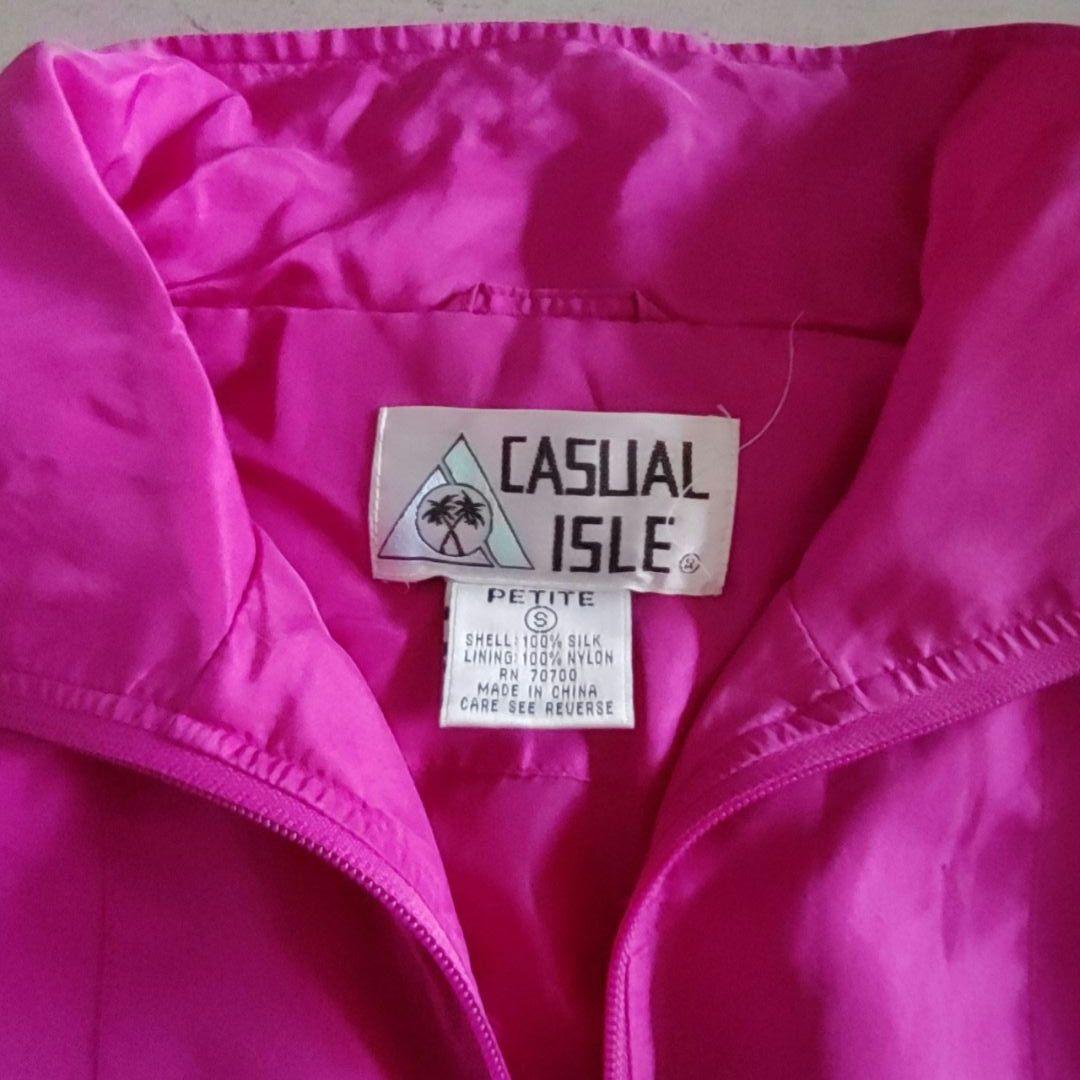 90s CASUAL ISLE ユニセックス　シルクブルゾン　ジャケット